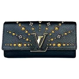 Louis Vuitton-Louis Vuitton Capucines Taurillon Wallet-Black