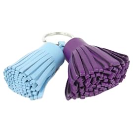 Hermès-Hermes Carmen Unodos Key Ring-Silvery,Purple,Light blue