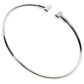 Tiffany & Co-Pulseira charm T-Wire Tiffany em ouro branco 18K-Dourado