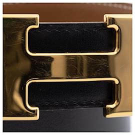 Hermès-Hermes Constance Belt 70cm Black/Gold-Black