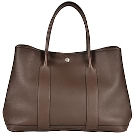 Hermès-Sac à main PM Hermes Garden 36-Marron