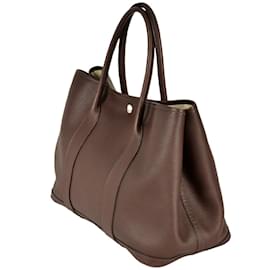 Hermès-Sac à main PM Hermes Garden 36-Marron