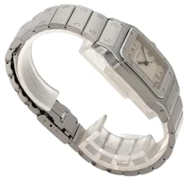 Cartier-Cartier Santos Galbe LM Men's Wristwatch-Cream