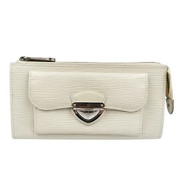 Monedero de cuero Epi Louis Vuitton Blanco roto