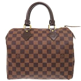 Louis Vuitton-Louis Vuitton Speedy 25 Damier Handbag-Brown,Damier ebene