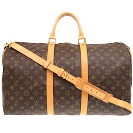 Louis Vuitton-Louis Vuitton Keepall Bandouliere 50 Monogram Bag-Brown,Monogram