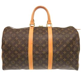 Louis Vuitton-Louis Vuitton Keepall 45 Monogram Boston Bag-Brown