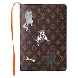 Louis Vuitton-Louis Vuitton Monogram Catgram Cahier Clemence Notebook Cover-Brown