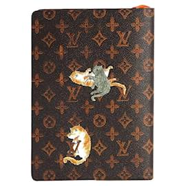 Louis Vuitton-Louis Vuitton Monogram Catgram Cahier Clemence Notebook Cover-Brown
