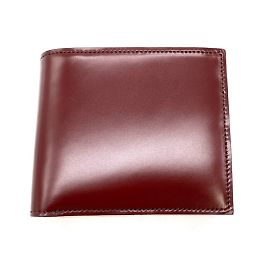 Les Prairies de Paris PRAIRIE PRARE 1957 Cordovan Bi-fold Wallet Dark brown