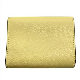 Fendi-Fendi FF Diamond Tri-fold Wallet-Yellow