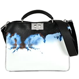 Fendi-Sac à main Fendi Peekaboo ISeeU Small-Noir,Blanc,Bleu