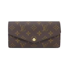 Louis Vuitton-Louis Vuitton Monogram Portefeuille Sarah Wallet-Brown,Fuschia