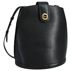 Louis Vuitton-LOUIS VUITTON Epi Cluny Shoulder Bag Black M52252 LV Auth 110789-Black