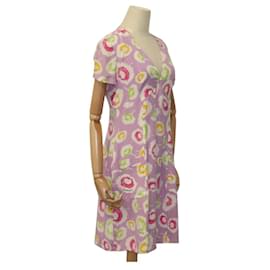 Chanel-CHANEL One Piece Silk Multicolor CC Auth FF1383-Multiple colors