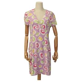 Chanel-CHANEL One Piece Silk Multicolor CC Auth FF1383-Multiple colors