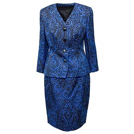 Autre Marque Ensemble Jacquard Collection Privée Bleu
