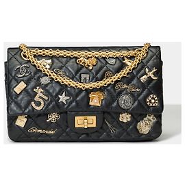 Bolsa CHANEL 2.55 em Couro Preto - 102479 Preto