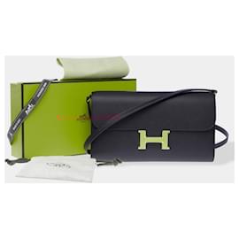 Hermès-HERMES Constance Bag in Black Leather - 102454-Black
