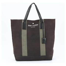 Yves Saint Laurent-YSL Yves Saint Laurent Beach East West Leather Shoulder Bag-Brown