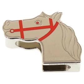 Hermès-Hermes Twilly Ring Horse Cadrige in Orange-Orange