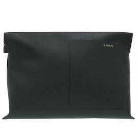 Clutch envelope em couro de bezerro verde escuro Valextra Verde escuro
