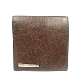 Cartier-Cartier Santos Leather Brown Bi-fold Wallet-Brown
