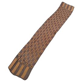 Lenço Fendi de seda cor chocolate Chocolate