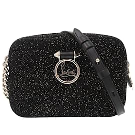 Christian Louboutin-Sac à épaule en cuir suédé noir Christian Louboutin-Noir