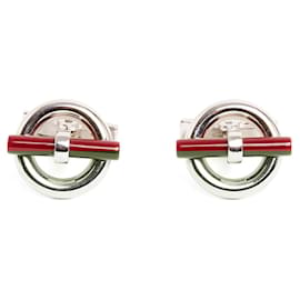 Hermès-Hermès Flibustier Silver Coral cufflink Flibustier Hermes-Silvery