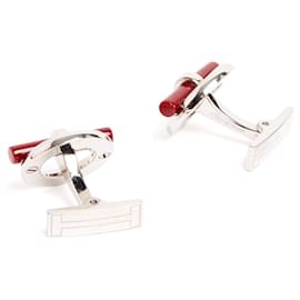 Hermès-Hermès Flibustier Silver Coral cufflink Flibustier Hermes-Silvery