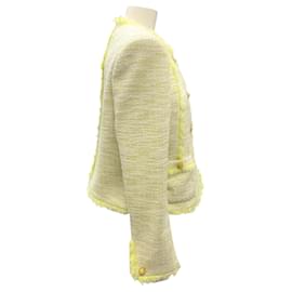 Prabal Gurung-Prabal Gurung Mimosa Fringed Tweed Jacket-Green