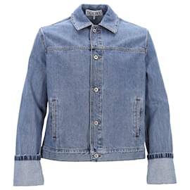Loewe- Loewe Fisherman Turn-Up Jacket in Blue Cotton Denim-Blue,Light blue