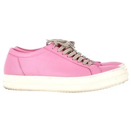 Baskets Phlegethon Rick Owens en cuir rose Rose