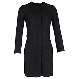 Dolce & Gabbana-Dolce & Gabbana Lace Coat in Black Polyamide-Black
