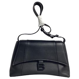 Borsa a spalla Downtown Small Balenciaga in pelle nera Nero