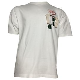 Camiseta impresa Le Rose Jacquemus en algodón blanco Blanco