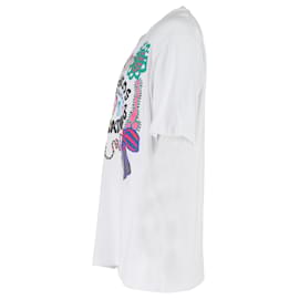 Acne-Acne Studios Printed T-Shirt in White Cotton-White