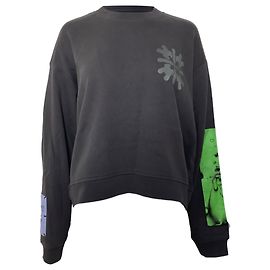 Alexander Mcqueen Sudadera de cuello redondo "Fantasma No. 5" en algodón negro Negro