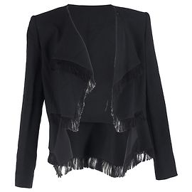 Chloé Chloe Fransenblazer aus schwarzer Wolle Schwarz