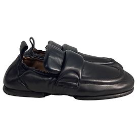 Mocassins acolchoados Dries Van Noten em couro preto Preto