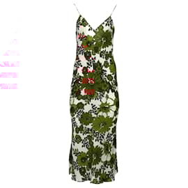 Autre Marque-Dodo Bar Or Corinna Floral-print Midi Dress In Brown Silk-Brown