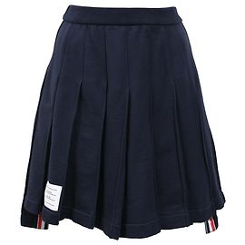 Saia mini plissada clássica em loopback Thom Browne em algodão azul marinho Azul Azul marinho