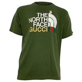 Camiseta Gucci x North Face en algodón verde Verde