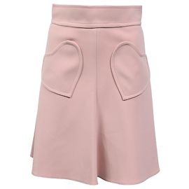Falda mini de viscosa rosa con bolsillo en forma de corazón Red Valentino Cady Rosa