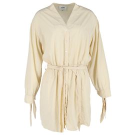 Camicia abito Nanushka in cotone giallo Giallo