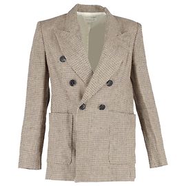 Isabel Marant Double-Breasted Blazer in Brown Wool Brown