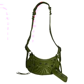 Balenciaga-Balenciaga Le Cagole XS Shoulder Bag in Red Lambskin Leather-Red