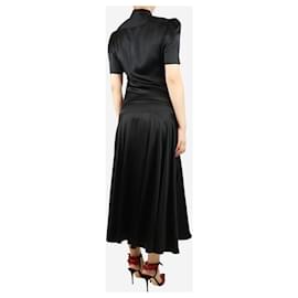 Autre Marque-Black Plimpton panelled midi dress - size UK 8-Black