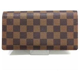 Louis Vuitton-Louis Vuitton Damier Long Wallet-Brown,Damier ebene